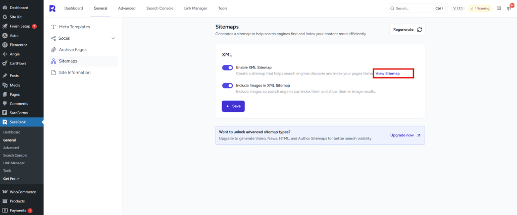 Sitemaps in SureRank image