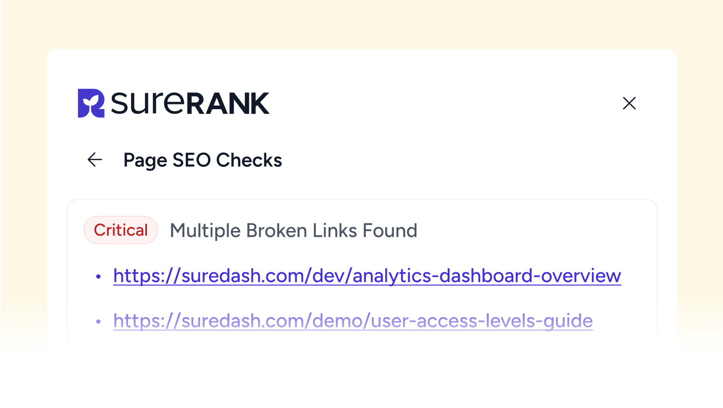 no more dead links on your page features img