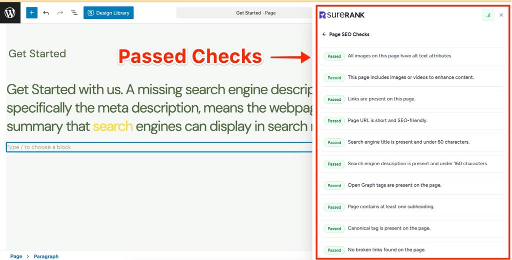 passed checks