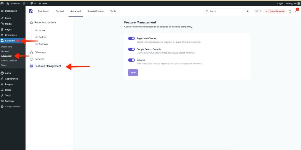 feature management