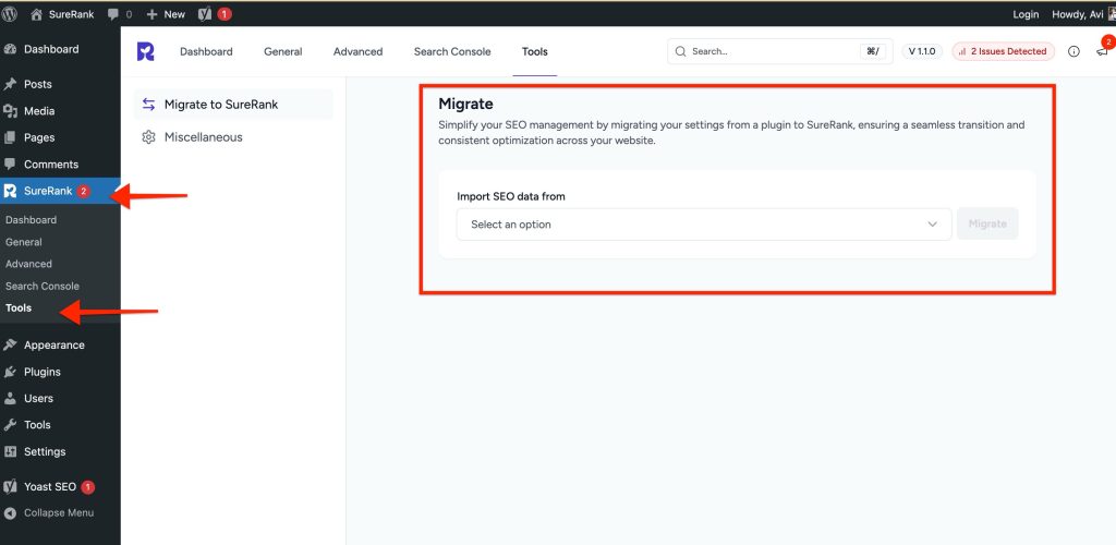 migrate tool