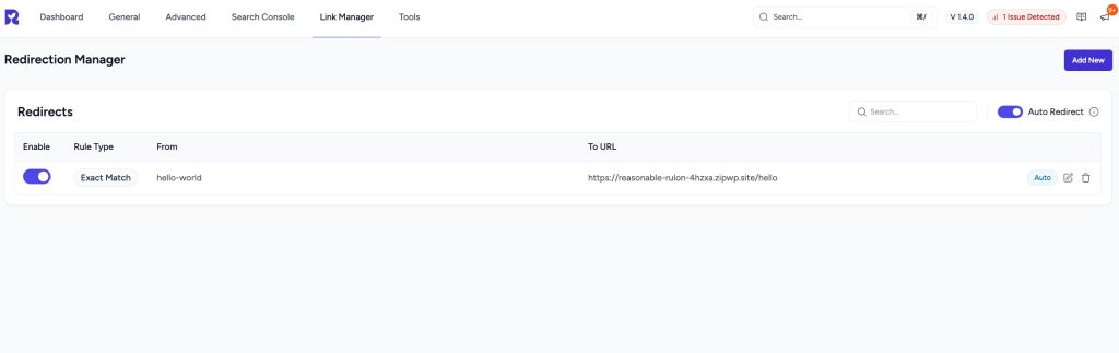 automatically create redirects