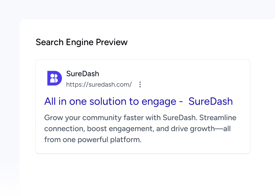search result preview before you publish