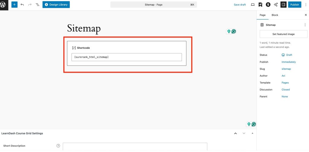create a new page