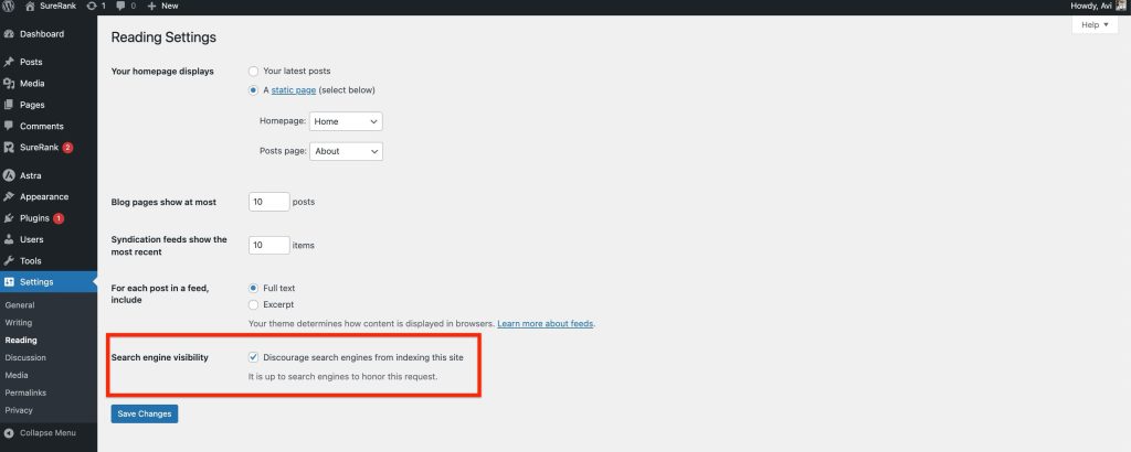 discourage search engines from indexing this site