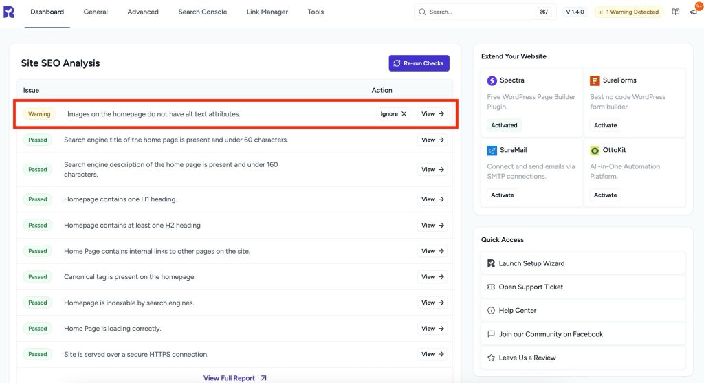 images on the homepage do not have alt text attributes.