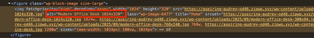 auto generate alt text based on the image file name