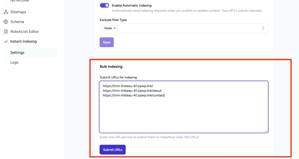 Bulk Indexing