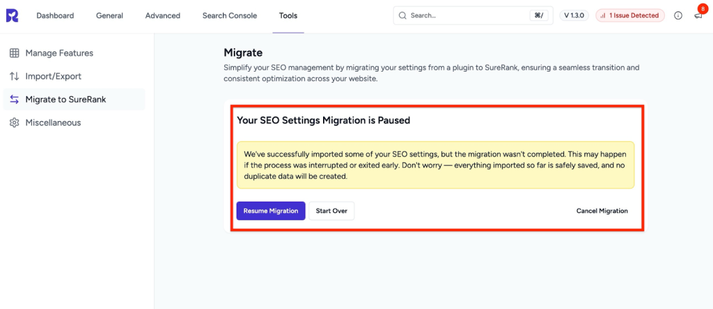 What to Do if Migration Is Interrupted