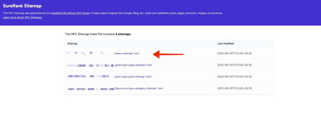 News Sitemap