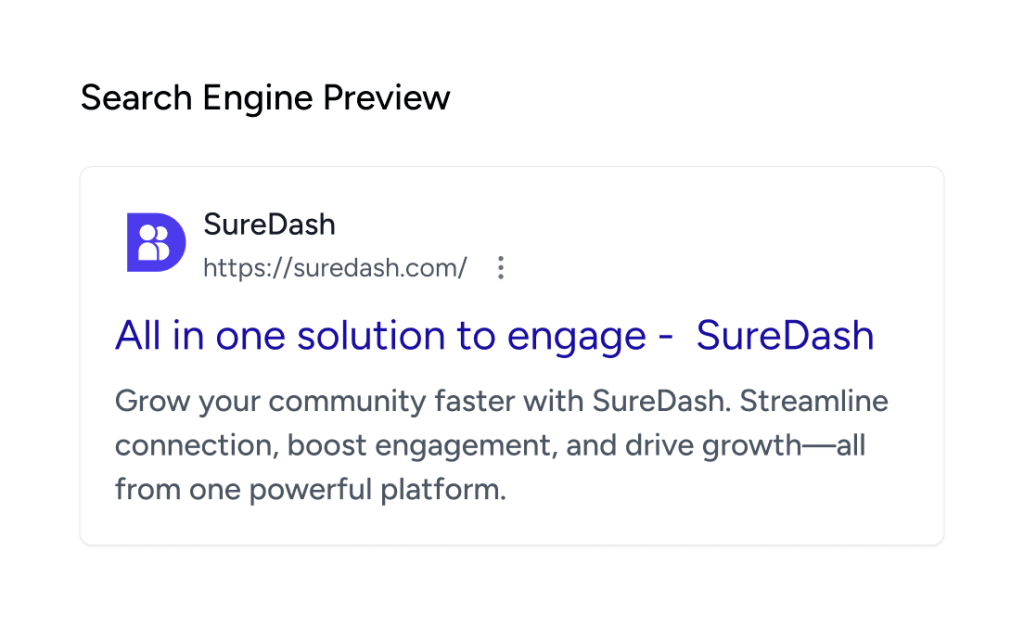 search result preview before you publish