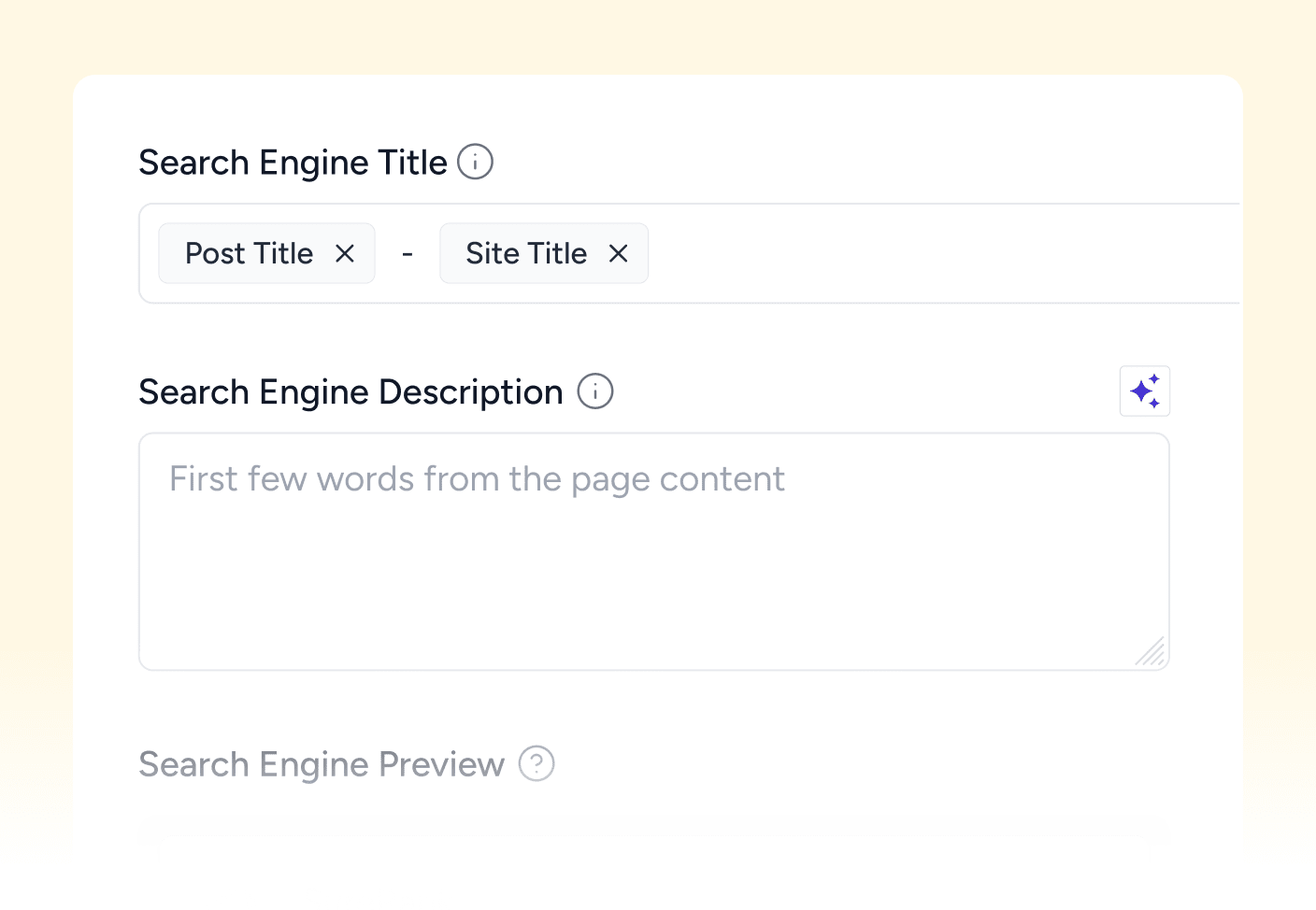 set your site meta template with smart tags
