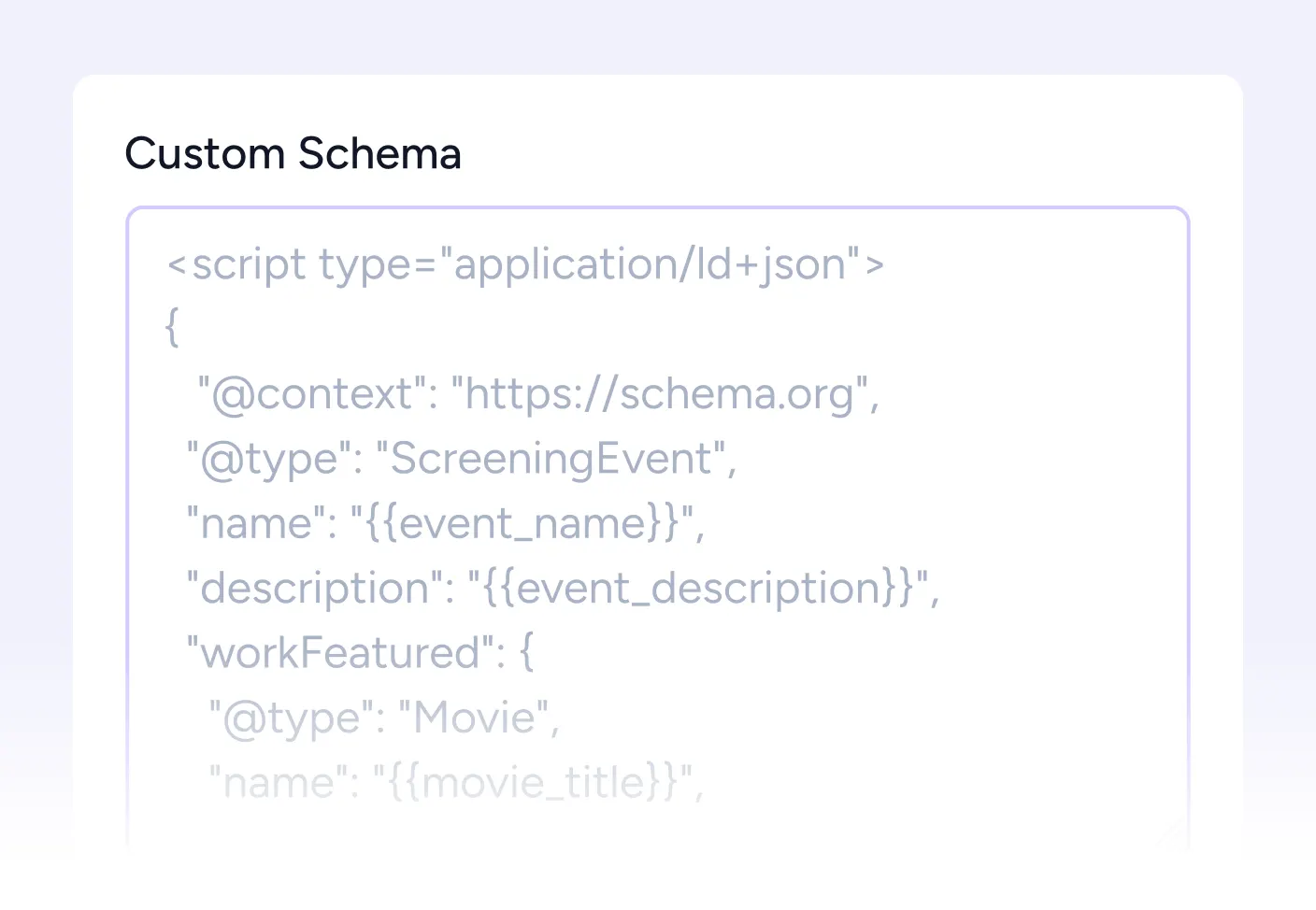 custom schema