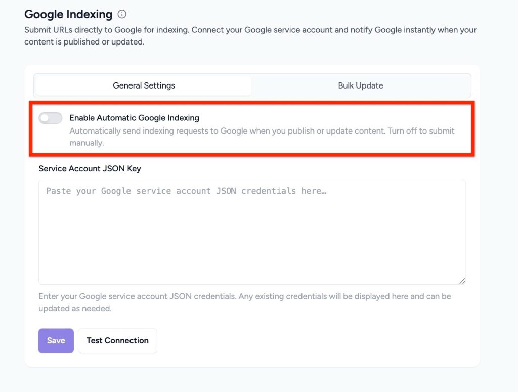 enable automatic google