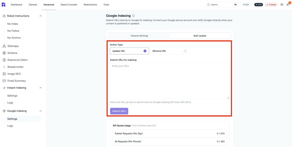 submit to send the request