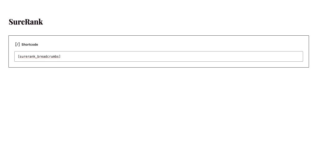 shortcode added to page