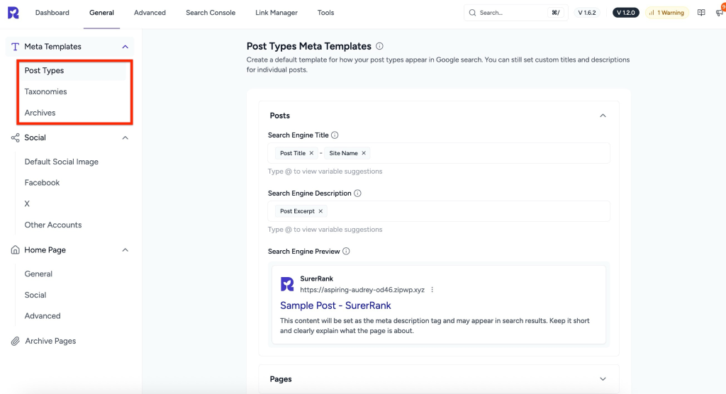 SureRank → General