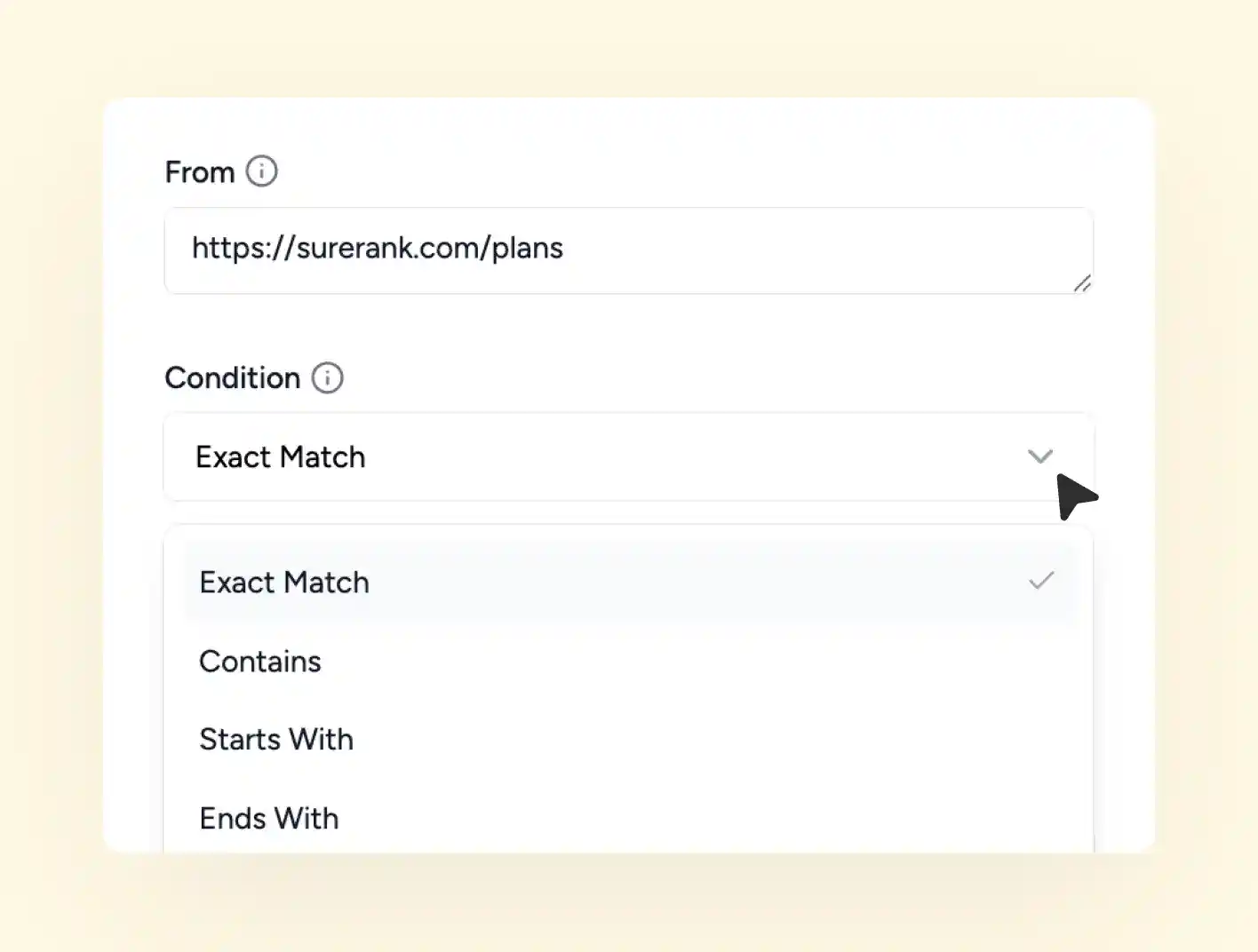 condition matching