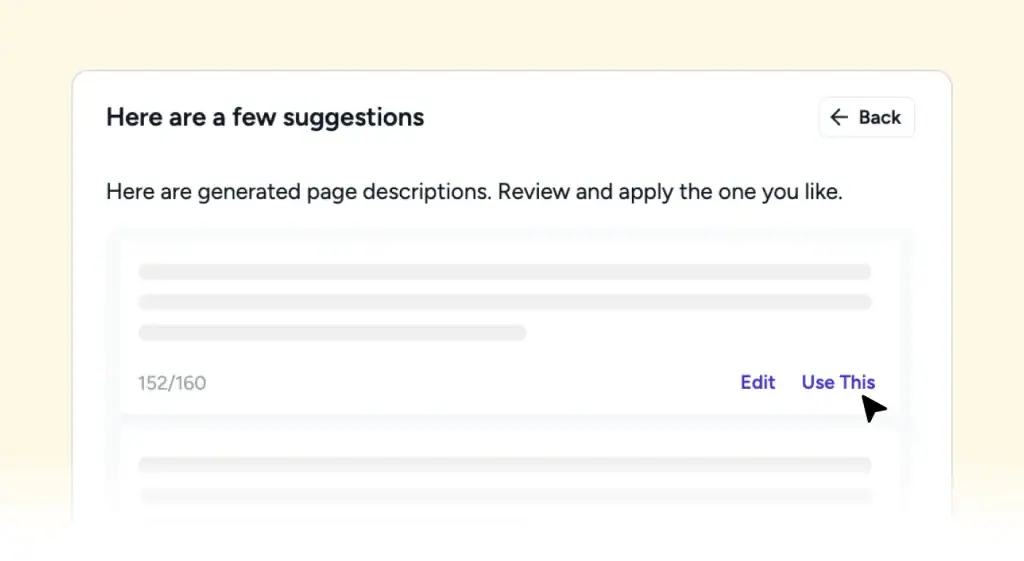 Meta Templates get instant suggestion with ai visual