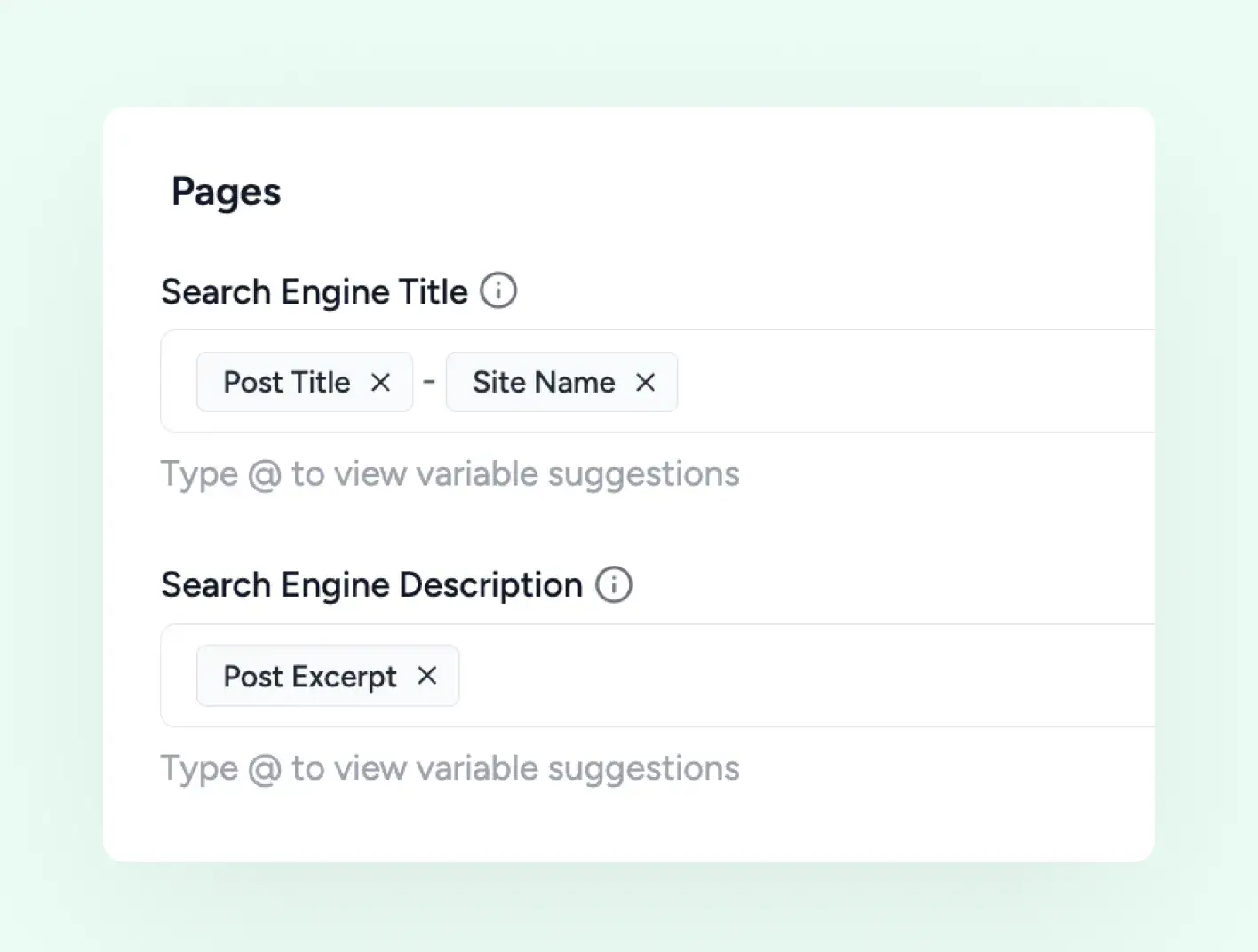 Meta Templates site wide defaults