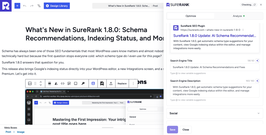 SEO Automation: 10 Ways to Put Your WordPress SEO on Autopilot edit post “what’s new in surerank 1 8 0 schema recommendations indexing status and more” ‹ surerank seo plugin — wordpress 06 08 2026 07 01 pm