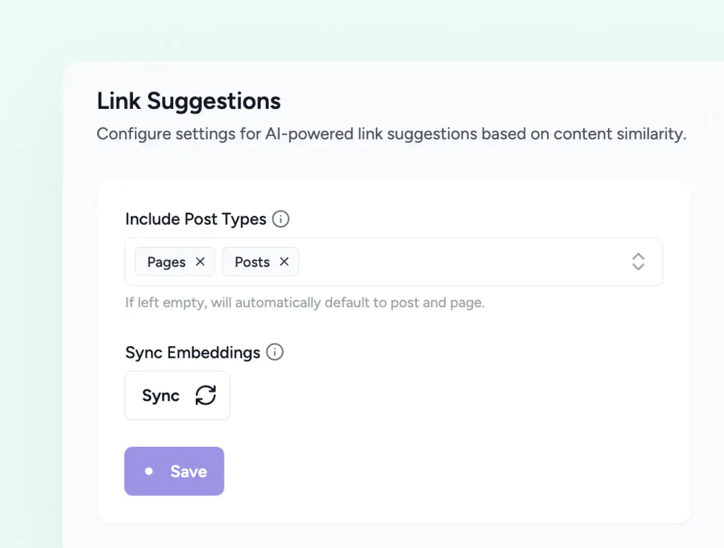 Link Manager link suggestions