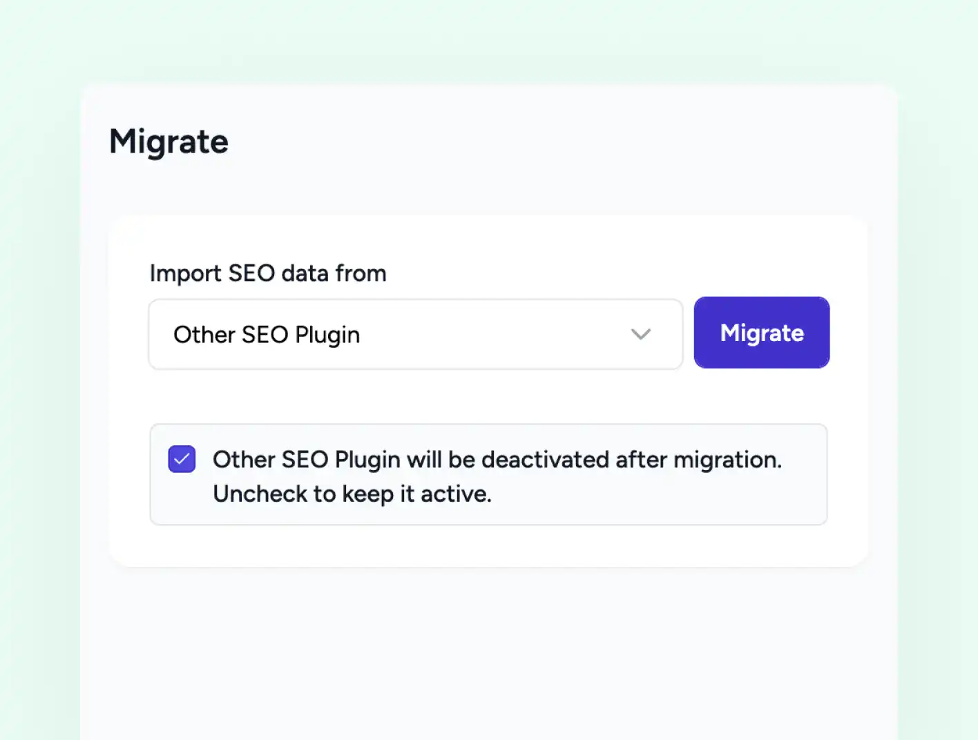 Migration pick and migrate