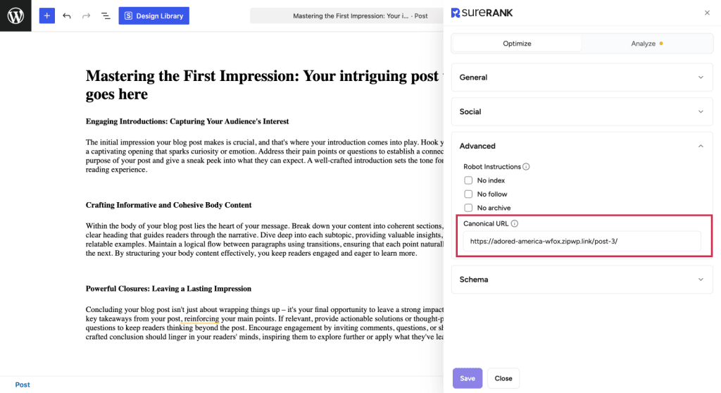How to Set a Canonical URL and How the Canonical Field Works image