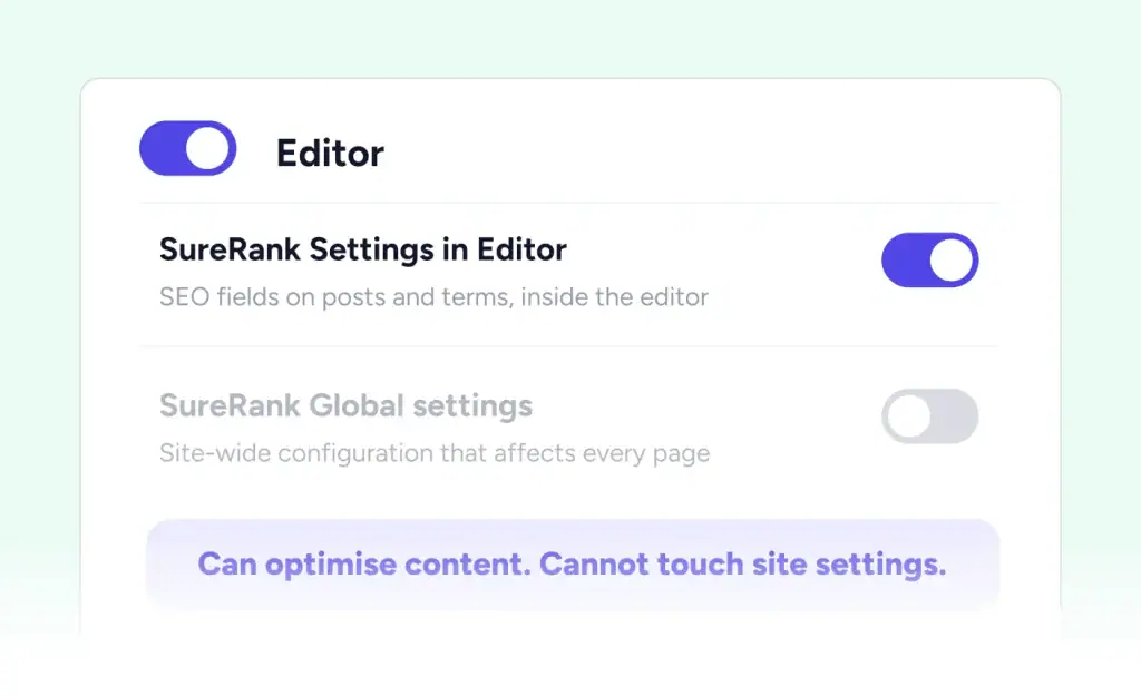 Role Manager editors and authors visual