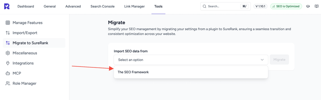 How to Migrate from The SEO Framework to SureRank annotation on 2026 09 10 at 12 09 55
