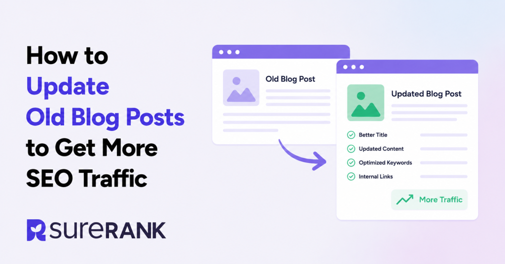 how to update old blog posts to get more seo traffic