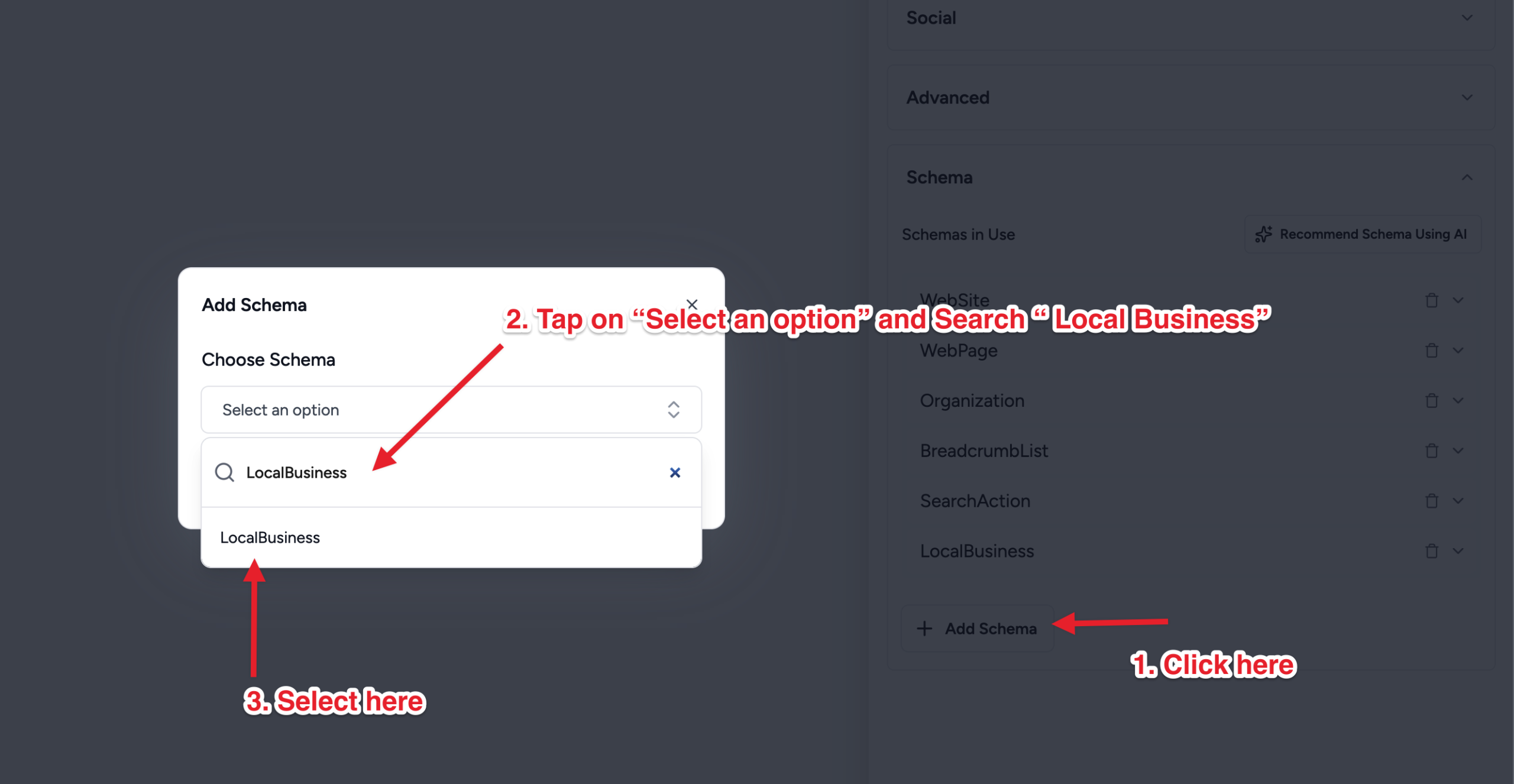 How to Set Up Local Business Schema for Multiple Locations in SureRank screen shot on 2026 09 09 at 22:59:38
